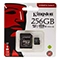 کارت حافظه microSDHC کینگستون کلاس 10 استاندارد UHC-I U1 سرعت 80MBps همراه با آداپتور SD ظرفیت 256 گیگابایت